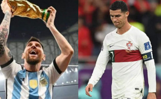 অবশেষে রোনালদোকে পেছনে ফেললেন মেসি