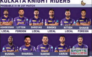 ডিফেন্স চ্যাম্পিয়ন গুজরাটের বিপক্ষে শক্তিশালী একাদশ ঘোষণা করল কেকেআর