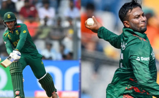 সাকিবকে উচিৎ শিক্ষা দিল ডি কক, দেখুন সর্বশেষ স্কোর