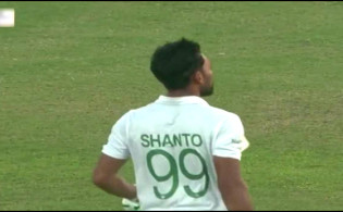 অধিনায়ক শান্তর সেঞ্চুতিতে ৩য় দিন শেষ করলো বাংলাদেশ, দেখেনিন স্কোর-