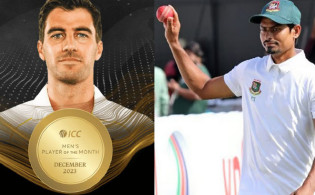 তাইজুলকে রুখে দিয়ে আইসিসির সেরা হলেন কামিন্স