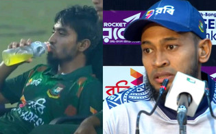 অবশেষে তানজিম সাকিবের পানি খাওয়া নিয়ে যা বললেন মুশফিক
