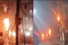 হঠাৎ একাধিক বৈদ্যুতিক খুঁটিতে আগুন, আতঙ্ক ছড়িয়ে পড়ে পুরো এলাকায়